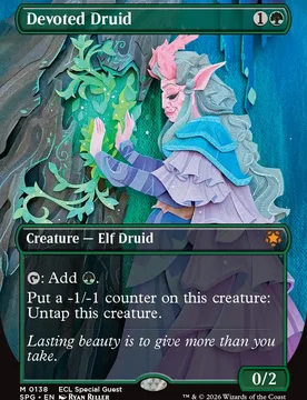 Devoted Druid (Borderless Foil) Special Guests - Magic: The Gathering - FashionsVida