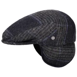 John Hanley Lambswool Flat Cap by - navy - Size: S (54-55 cm)