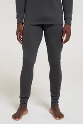 Talus' Mens Thermal Base Layer Trousers High Wicking Winter Pants Charcoal - Size 2xl