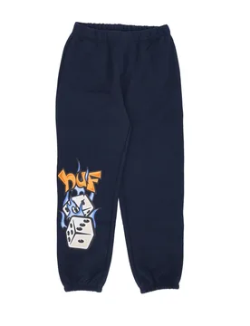 Pantalone Tuta Felpato Uomo Dicey Fleece Pant Navy - Huf - FashionsVida