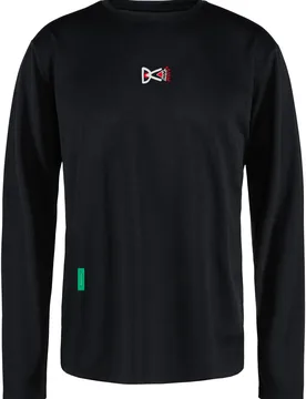 T-shirt de trail/running stretch et respirant - Boxy Training Long Sleeve Tee Black - Taille L - Noir - District Vision - FashionsVida