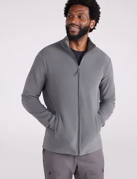 Raso' Mens Fleece Jacket With Front Pockets Full Zip Cosy Sweater Dark Grey - Size 3xl - Mountain Warehouse - FashionsVida