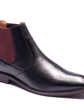 Kensington Leather Mens Black Boots - Size Uk 10 - Base london - FashionsVida