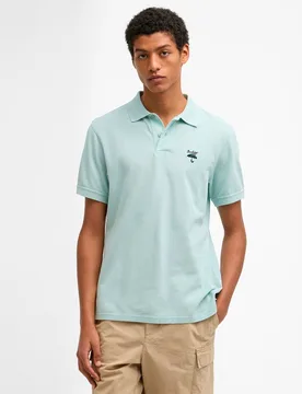 Polo de hombre liso y manga corta - Barbour - FashionsVida