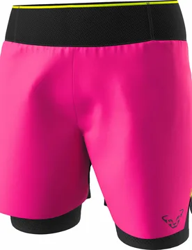Short léger et respirant pour running - Dna Ultra W 2/1 Shorts Pink Glo - Taille S - Rose - Dynafit - FashionsVida