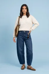 Women's Wool Blend Jumper in Cream Size: Medium - Cream - Size: M