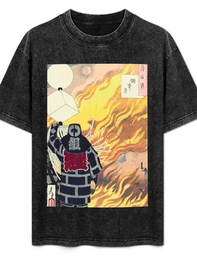 Moon and Smoke , Japanese Firefighter T-Shirt Christmas Casual Short Sleeve Top - Aliexpress - FashionsVida
