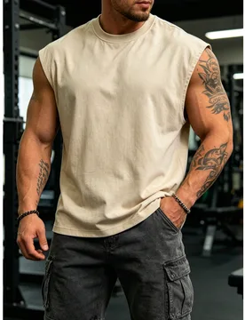 Camiseta de tirantes casual de verano con estampado y cuello redondo para hombre, deportiva XL - Shein - FashionsVida