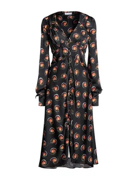 Midi-Kleid Damen Schwarz 34,36,38,40,42 Damen - RABANNE - FashionsVida