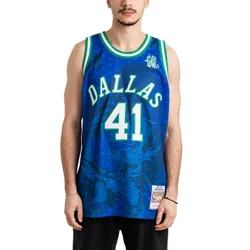 Ness NBA Swingman Jersey Blue / White / Green S Herren