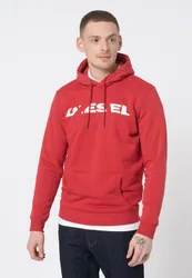 S Agnes Bro Mens Sweat Hoodie In Red Fleece - Size Small