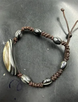Vintage distressed stretchable agate curved tube bracelet - Aliexpress - FashionsVida