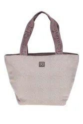 Borsa mare beige rosa con zip 61030/MIAB3