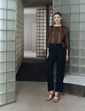 Pantalón de mujer semi lana algodón - Woman Limited El Corte Inglés - FashionsVida