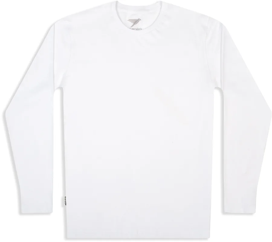 Wanda Organic Cotton Long Sleeve Tee - White - Silverstick - FashionsVida