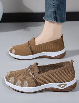 Women's Breathable Mesh Slip-On Loafers, Lightweight Non-slip Casual Walking Shoes,Comfortable Knit Platform Flats,Drop Shipping - Aliexpress - FashionsVida