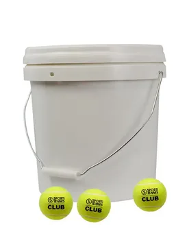 Bucket Of 36 Tennis Club Balls White / Yellow One Size - Sporti France - FashionsVida