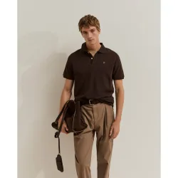 Polo de manga corta de hombre en algodón