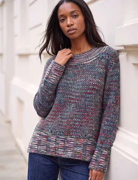 Petite Textured Crew Neck Jumper Multi female - Roman - FashionsVida