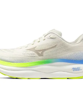 Wave Sky 9 Running Shoes Snow White / Silver Birch / Ultramarine UK 7.5 Women - Mizuno - FashionsVida