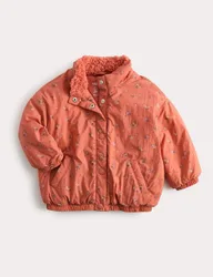 Lightweight Floral Padded Jacket (0-5 Yrs) Orange Mix Female