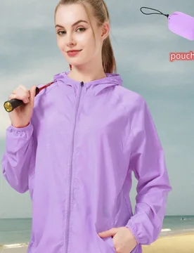 Pieza Chaqueta rompevientos ultra fina de estilo deportivo casual para mujer, primavera/otoño, con diseño de 4 bolsillos para correr y yoga, ropa de - Shein - FashionsVida