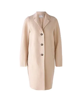 Ouí Abrigo de lana crema 42 - Oui - FashionsVida