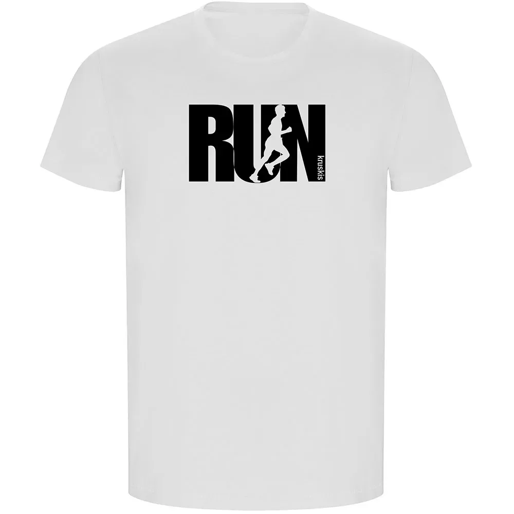Maglietta A Maniche Corte Word Run Eco White L - Kruskis - FashionsVida