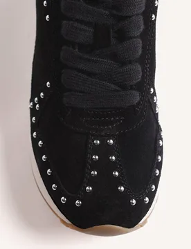 Zapatillas deportivas de mujer de piel serraje con tachas - Gioseppo - FashionsVida