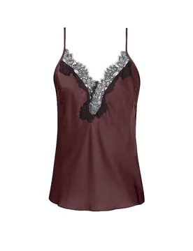 Top - Camisole POETRY LUXURY urban green braun S Damen - Mey - FashionsVida