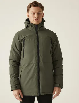 Mens Larrick Waterproof Insulated Hooded Outdoor Walking Jacket - Chocolate - Size 3xl - Regatta - FashionsVida