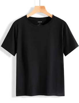 Camiseta básica de cuello redondo L - Shein - FashionsVida