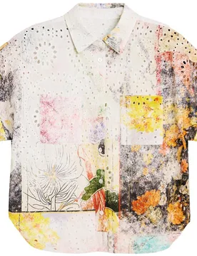 Camisa de mujer manga corta 100% algodón - Desigual - FashionsVida