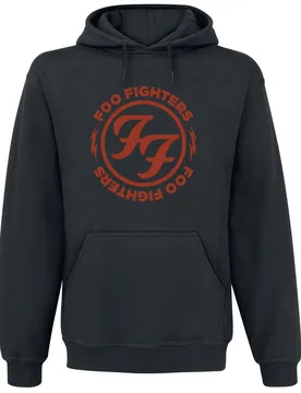 Kapuzenpullover - Logo Red Circle - S bis XXL - für Männer - Größe S - schwarz - Lizenziertes Merchandise! - Männer - male - Foo Fighters - FashionsVida