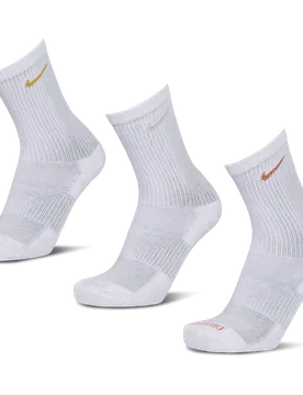 Everyday Cushioned Crew 3 Pack Unisex Socken - Weiß - Größe 38 - 42 White 38 - 42 - Nike - FashionsVida