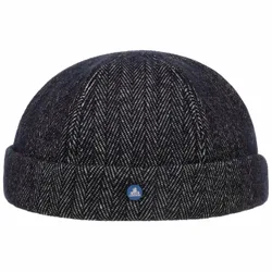 Dark Herringbone Docker Hat by - navy - Herren - Size: S (54-55 cm)