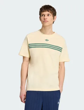T-SHIRT CHEST STRIPES 2XL Warm Vanilla - Adidas - FashionsVida