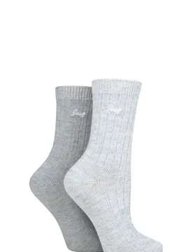 Women's 2 Pair Performance Polyester Boot Socks Slate / White 4-8 Ladies - Grey - Size: Small - Jeep - FashionsVida