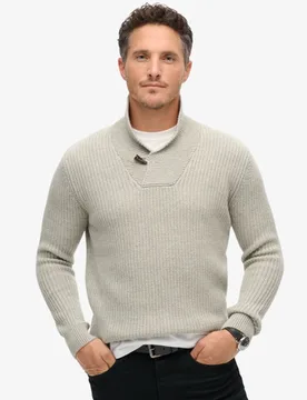 Superdry Herren The Merchant Store - Pullover mit Schalkragen Grau - Größe: S - 109.99 - FashionsVida