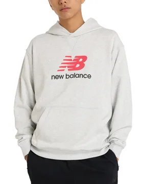 New Athletics French Terry Logo Hoodie Ash Heather XL Herren - Balance - FashionsVida
