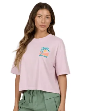 T-shirt à Manches Courtes Travel Far Skimmer Pink Skies S - Salty Crew - FashionsVida