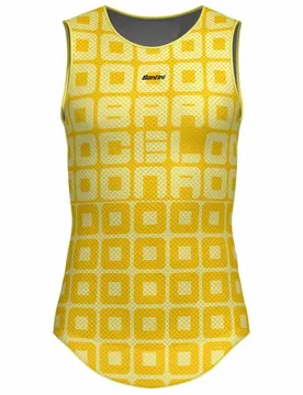 Maglietta Intima Tecnica Senza Maniche Tdf Grand Départ Barcelone Yellow - Santini - FashionsVida