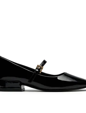 Women's Seren 30 Buckle Black Patent Mary Jane Size: 5-Standard Fit - Black - Size: 5-Standard Fit - Clarks - FashionsVida
