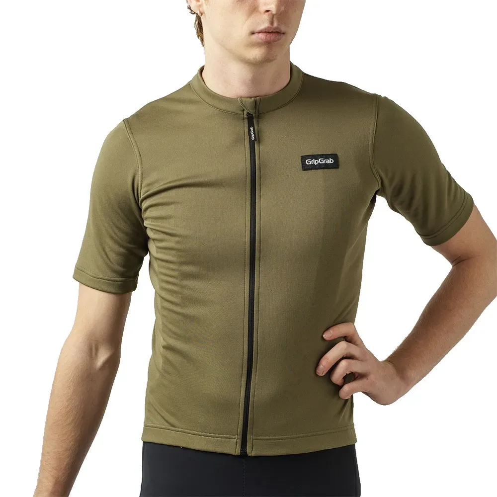 Maglia A Maniche Corte Explr Merinotech Olive Green - GripGrab - FashionsVida