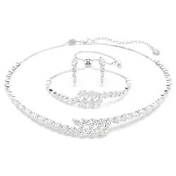 Set Mesmera, Set (3), Taglio Marquise, Bianco, Placcato rodio OS