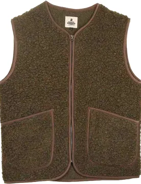 Veste sans manches en laine - Vest Pepitko Khaki en Laine - Taille S - Kaki - ColdBreaker - FashionsVida