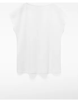 Camiseta de mujer recta en pyratex® algodón español - Adolfo Dominguez - FashionsVida