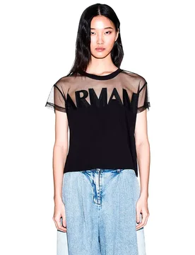 Exchange T-shirt à Manches Courtes Xw002332_af10356 Black M - Giorgio Armani - FashionsVida