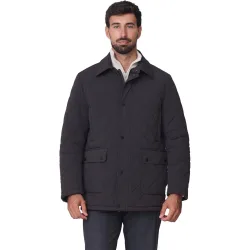 Husky acolchado rombo cuello camisero