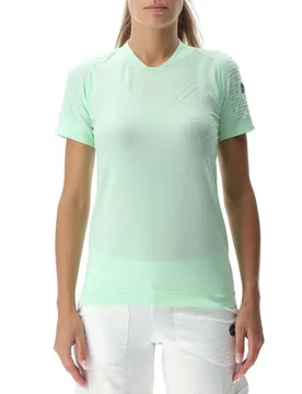 Run Fit Short Sleeve T-shirt Green Ash L Women - Uyn - FashionsVida